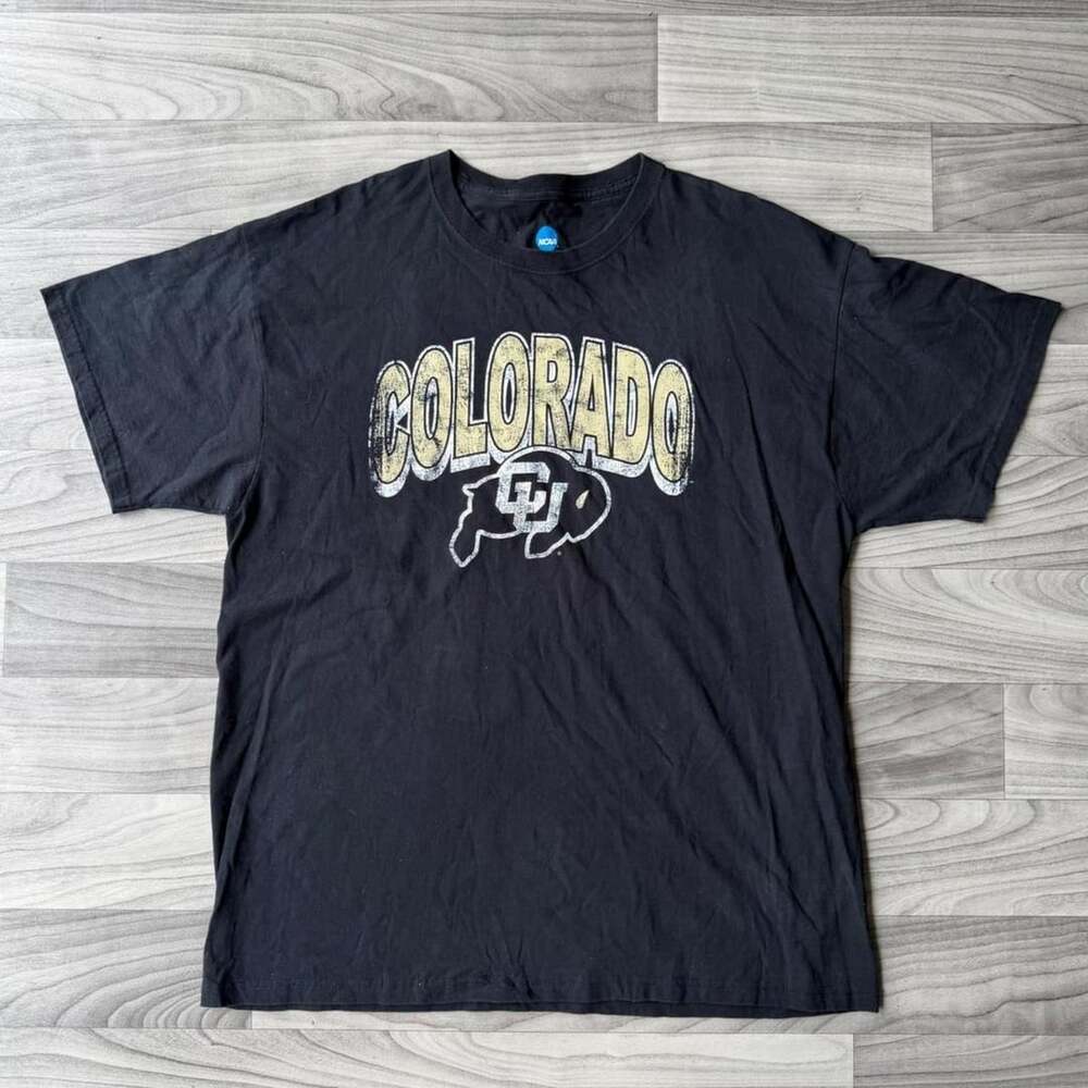 NCAA Colorado Buffaloes T-Shirt Size XL Black Cotton Vintage Graphic